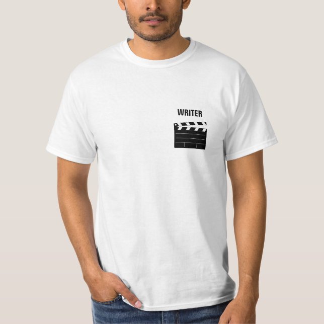 Författare med filmar markören värderar T-tröja Tee Shirt (Framsida)