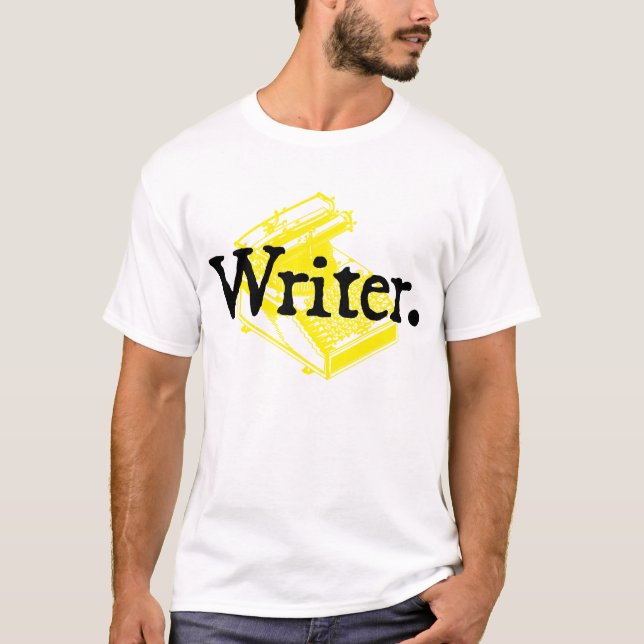 Författare. Med typhandstilmaskinen Tee Shirt (Framsida)