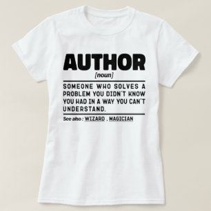 Författare Noun Definition Sarcastic Quote Funny T Shirt