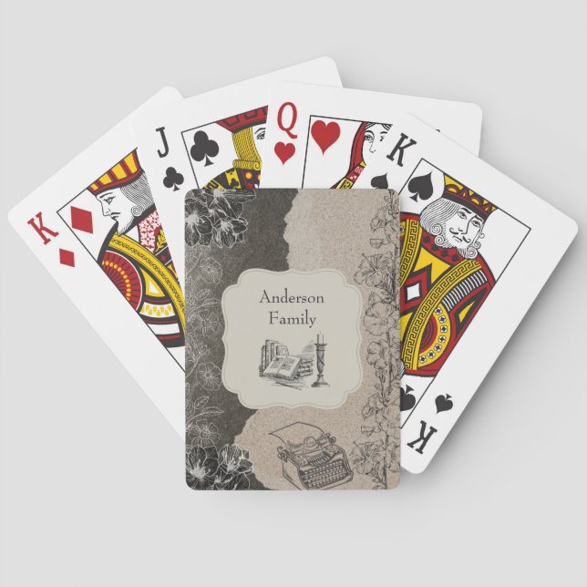 Författare och författarnamn, efternamn casinokort (Baksidan)
