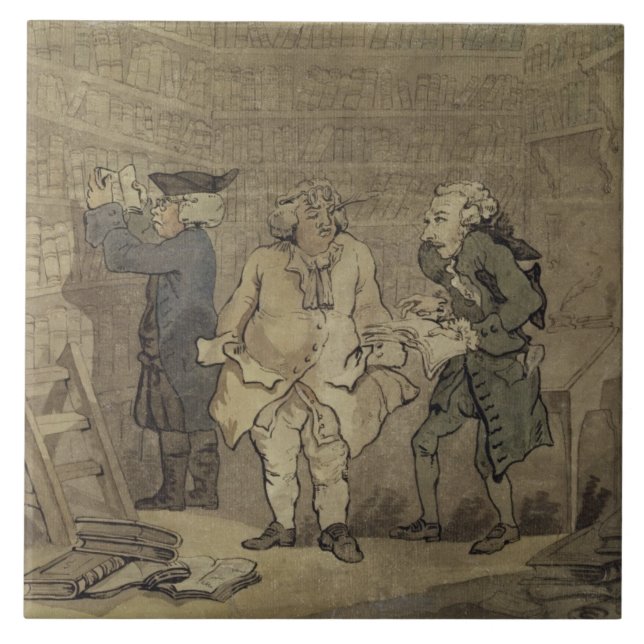 Författare och hans utgivare, 1784 (grå färg kakelplatta (Framsidan)