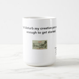 Författare på arbetsmuggen kaffemugg