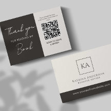 Författare QR-kod Bokrecension Begäran Minimal