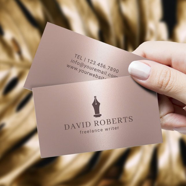 Författare Redaktör Författare Penna Spets Logotyp Visitkort (Skapare uppladdad)