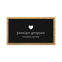 Författare till Black Faux Guld Glitter Romantik