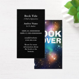 Författare till Bok Cover Bok-säljfrämjande åtgärd Visitkort