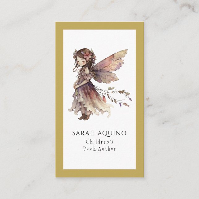 Författare till Bok, skrivprogram för barn Visitkort (Framsida)