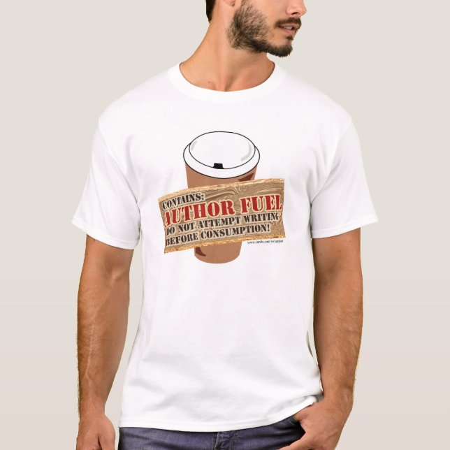 Författare till bränslekaffetidskrivaren Slogan T-shirt (Framsida)