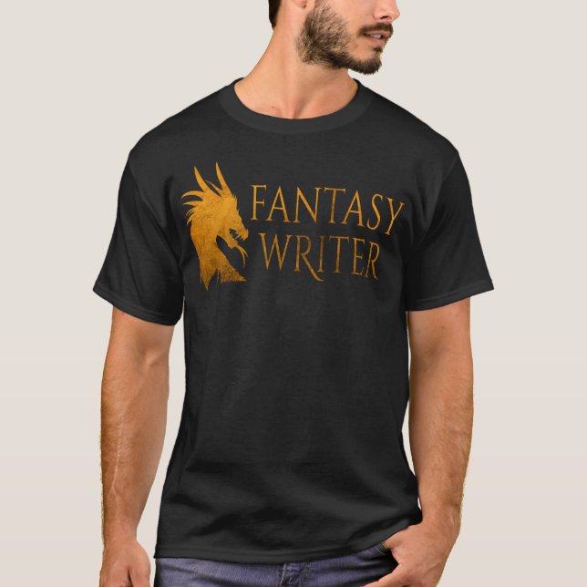 Författare till Fantasy Writer Dragon T Shirt (Framsida)