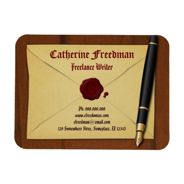 Författare till små Flexi Magnets Magnet (Horisontell)