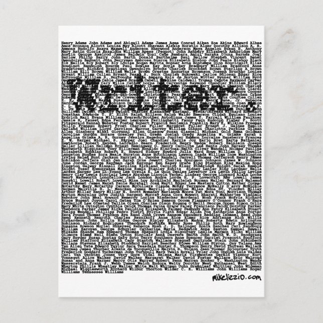 "Författare." Vykort (Framsida)