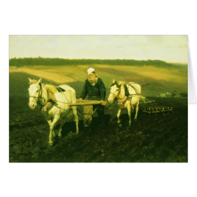 Författareleven Nikolaevich Tolstoy Hälsningskort (Framsidan Horizontal)