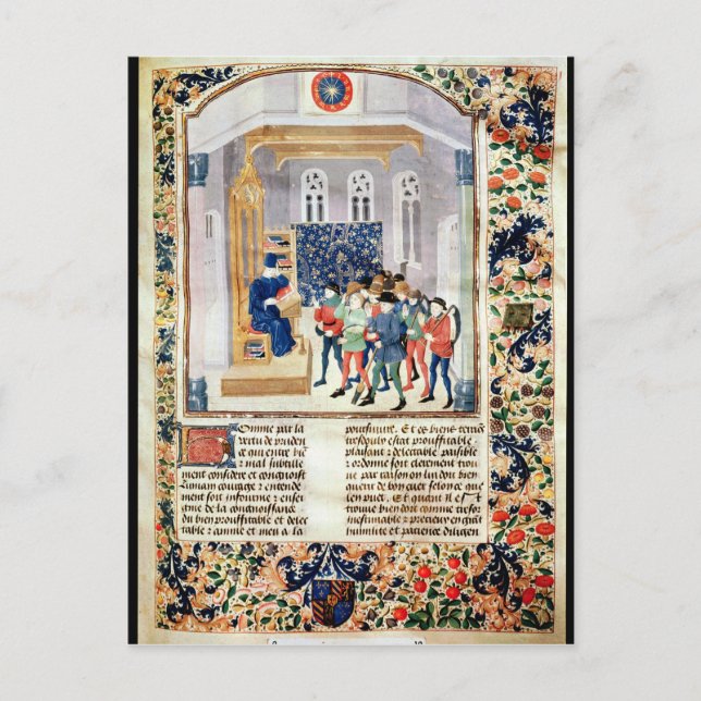 Författaren som lägger fram Bok för bönderna Vykort (Framsida)