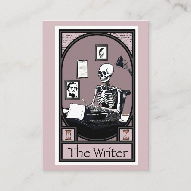 "Författaren" Tarotkort Design  Visitkort (Framsida)