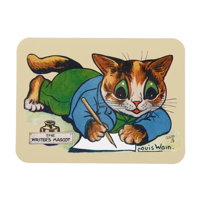 Författarens Mascot-katt, Louis Wain Magnet (Horisontell)