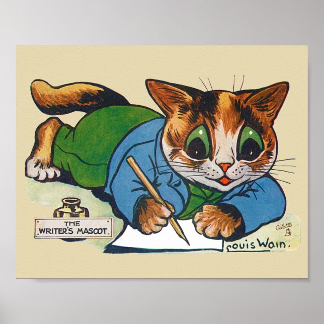 Författarens Mascot-katt, Louis Wain Poster (Framsidan)