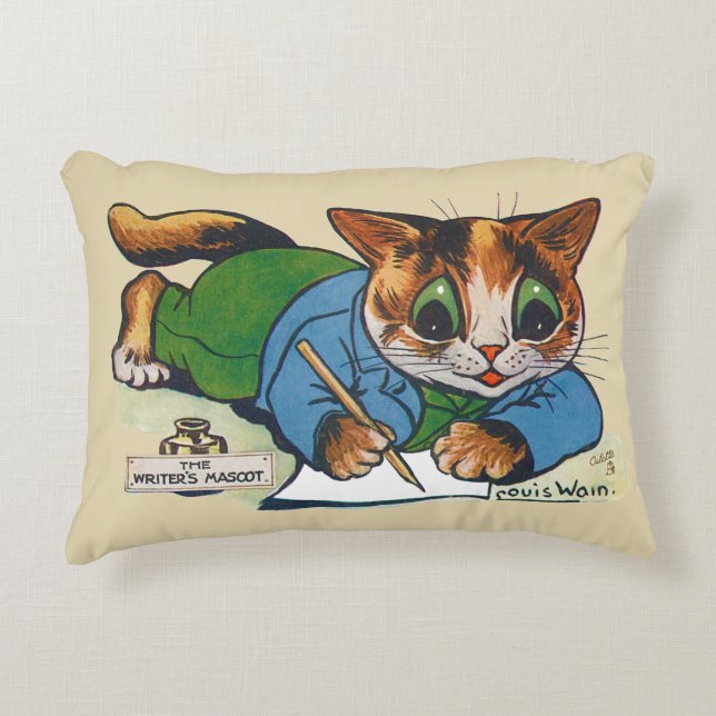Författarens Mascot-katt, Louis Wain Prydnadskudde (Framsidan)