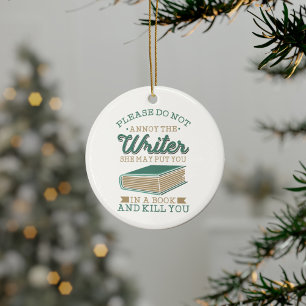 Författartagg Annoy inte skrivprogrammet Julgransprydnad Keramik