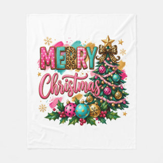 Förfinad God Jul Fleecefilt
