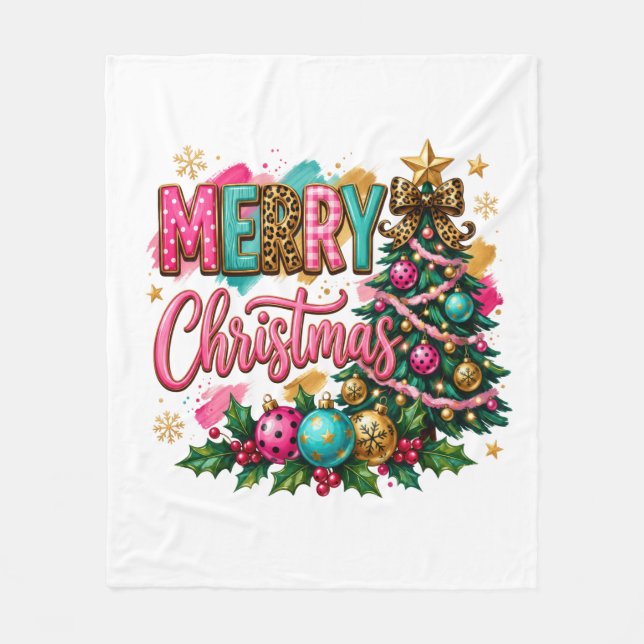 Förfinad God Jul Fleecefilt (Framsidan)