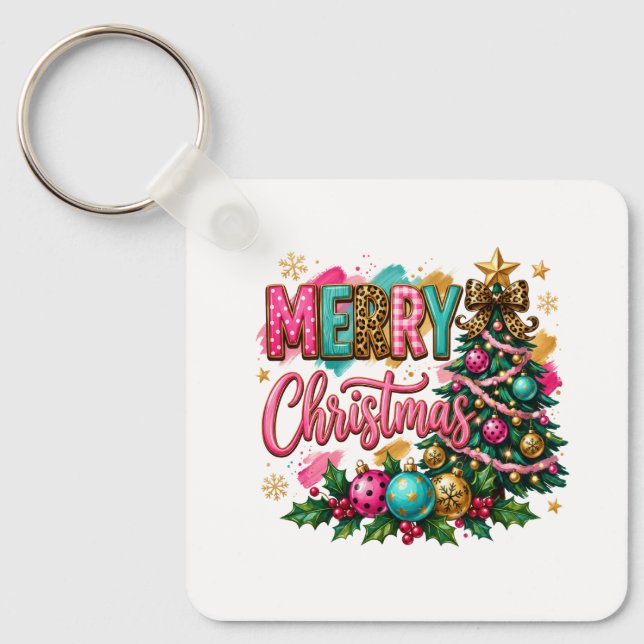 Förfinad God Jul Nyckelring (Framsida)
