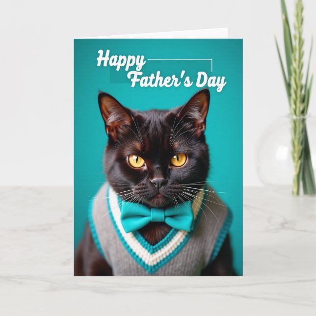 Förfinad kattkort kort (Framsida)