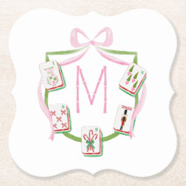 Förfinad Mahjong Holiday Crest Underlägg Papper