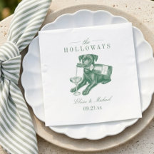 Förfinad Sagegrön Labrador Champagne Bröllop