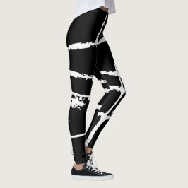 Förfinad vit ljusgrunge modern smutsig mesh leggings