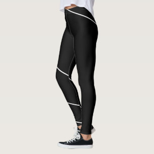Förfinad vit minimalt omslutande linjekonst leggings