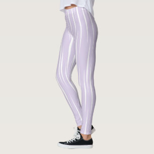 Förfinad vit unika lågor Lilac Leggings