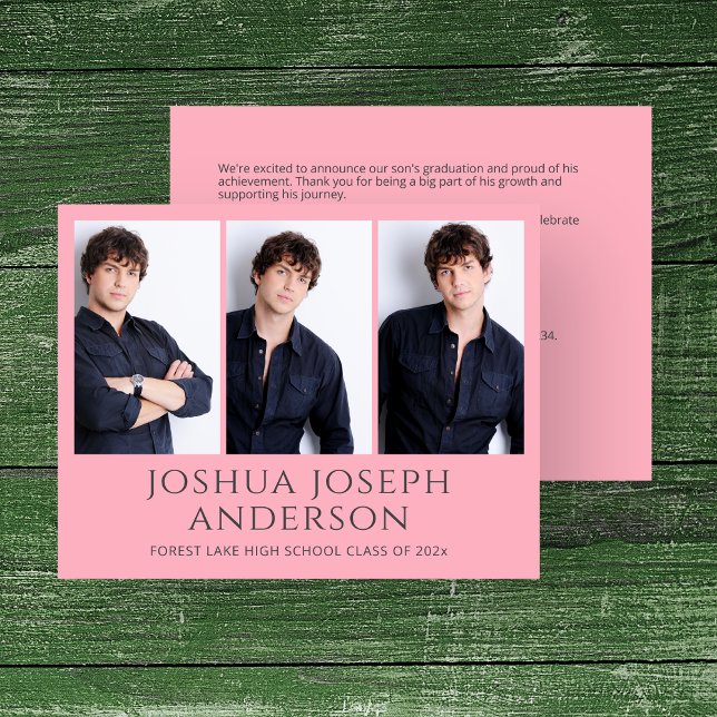 Förfinat fotomeddelande om Rosa Studenten Anteckningskort (Skapare uppladdad)