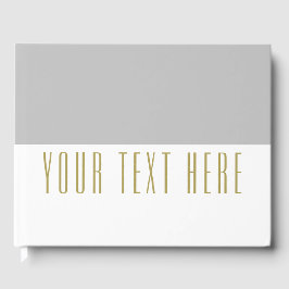 Förfinat Grått Färg-block på vitt i texten Gästböcker