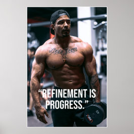 Förfining Är Framsteg Fitness Citat Affisch