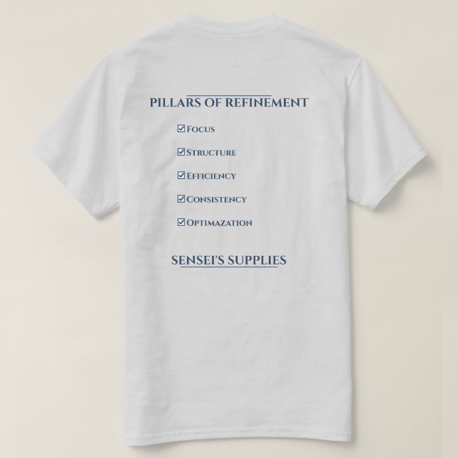 Förfiningens pelare t shirt (Design baksida)