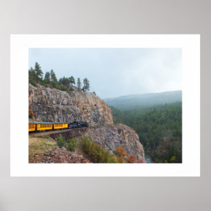 Förflyttning av ånga tåg till Silverton Poster