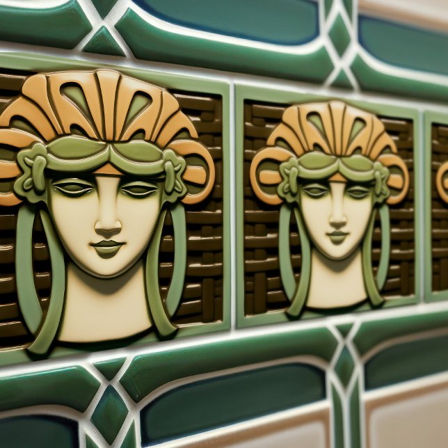 Förflyttning av konsthantverk med Abstrakt i mitte Kakelplatta (Skapare uppladdad)