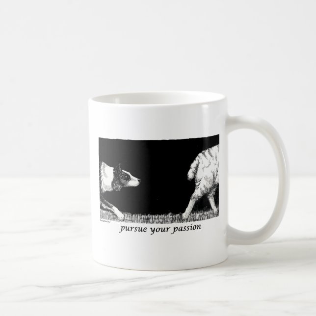 Förfölja din passiongränsCollie Kaffemugg (Höger)