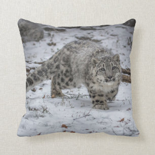 Förfölja för unge för snöLeopard Kudde