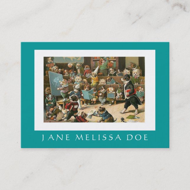 Förfölja instruktören eller handleda - visitkort (Framsida)