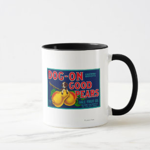 Förfölja på den bra PearsPearlådan LabelSuisun, CA Mugg