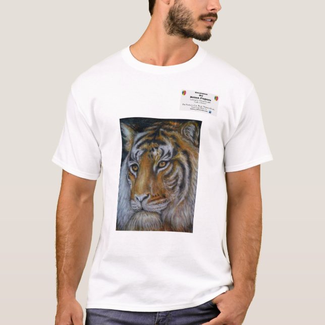 förfölja porträtt, hundporträtt, kattporträtt, t shirt (Framsida)