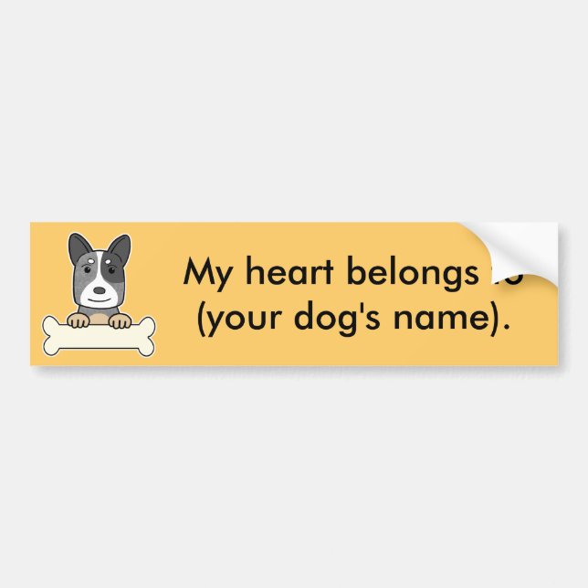 Förföljer australiensiskt nötkreatur för bildekal (Framsidan)