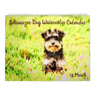 Förföljer den förtjusande schnauzeren för 12 månad kalender