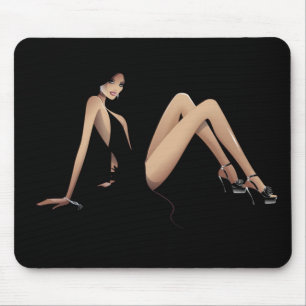 Förförelse svart Mousepad Musmatta