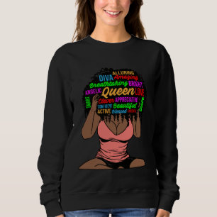 Förförisk melanin kvinna brun hud drottning svart  t shirt