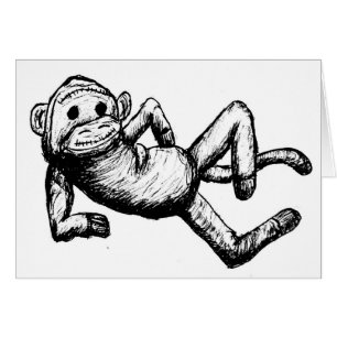 förförisk sockmonkey hälsningskort