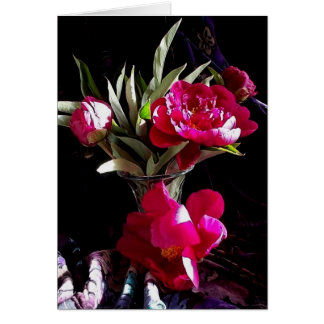 Förföriska röda pioner OBS kort