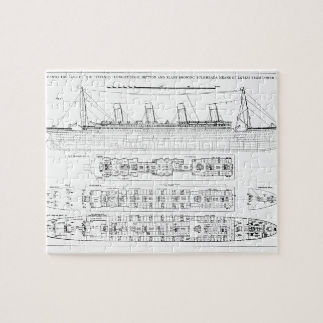 Förfrågning in i förlusten av det Titanic: Arg Pussel (Horisontell)