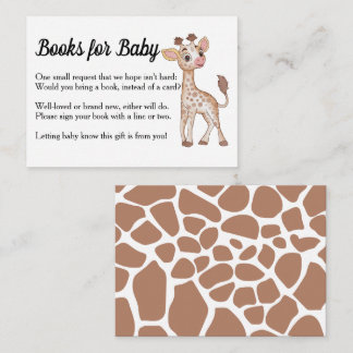 Förfrågningshölje för Safari Theme Baby Shower Bok Anteckningskort